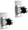SIMGOTT Neu Aufgerüstet Handbrause Halterung 2Pcs, SUS 304 Edelstahl Ohne Bohren Kleber Winkel Verstellbar Brausehalter Duschhalterung, Super Power, Wasserdicht