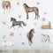 Sunnywall Wandsticker Wandtattoo Wandbild Baby Aufkleber Kinderzimmer Baby Wandaufkleber Spielzimmer (Pferde)