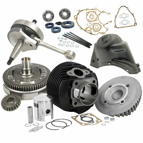 KIT MODIFICA APE 50 SPECIAL PK S CILINDRO 130 DR ALBERO MOTORE ANTICIPATO CONO 19 CAMPANA 27