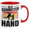 Handball Geschenk Tasse Geschenkidee Handball-Spieler Handballspielerin Mädchen Jungs Kaffee-Becher Old Schmetterhand (Rot)