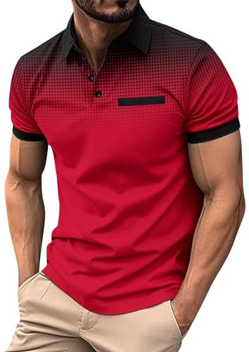 Rugby Shirt Rugby Shirt Plain T Shirts Men Men's T-Shirts White Blouses for Men UK Band T Shirt Mens Knit Polo Shirts Short Sleeve Black Polo Shirt Golf Polo Shirts for Men Red 2XL