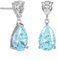 Diamond Treats Tropfen-Ohrringe in Birnenform für Damen mit klaren und hellblauen Zirkonia-Steinen. 925 Sterling Silber Teardrop Ohrringe für Frauen, Damen Ohrringe aus 925 Silber mit Geschenkbox
