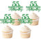 Blumomon 24Pcs 55th Anniversary Cupcake Toppers Emerald 55th Weddding Anniversary Cake Decoration for 55 Emerald Wedding Celebration Party Supplies