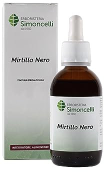 Tintura Madre di Mirtillo Nero 50ml - Erboristeria Simoncelli - Integratore Naturale per il Benessere del Microcircolo e della Vista - Azione Antiossidante e Sostegno Circolatorio