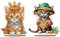 JISHSHAY 2 Pcs Diamond Painting Tabletop Decoration Kit Cat Diamond Art Desk Ornament with Acrylic Plate Special Shaped Crystal Desktop Ornament Diamond Art Kits for Adults Handmade Craft