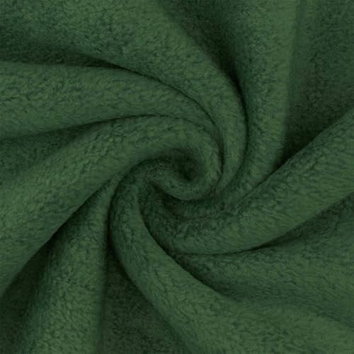 Polarfleece Stoff Antipilling zum Nähen, Polar-Fleece-Stoff als Meterware, uni dunkelgrün (Länge am Stück: ab 100cm / Breite: 150cm)