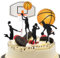 6 Stück Basketball Tortendeko Geburtstag, Basketball-Kuchendekoration Topper Tortenaufsätze Geschenke, Kuchendekoration für Basketball Jungen und Herren, Geburtstagsparty-Zubehör