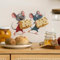COVPAW Wandaufkleber süss 2 kleine Mäuser Käse Küche Kinderzimmer Wandtattoo Maus Cheese Kuchen Essen Wandsticker Wanddeko Babyzimmer Wohnzimmer Schlafzimmer Kindergarten (Mauskaese)