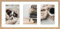 Wackadoo Bilderrahmen für 3 Bilder FSC Holzrahmen Fotogalerie Fotorahmen mit Glasscheibe mit Passepartout für mehrere Bilder (Eiche)