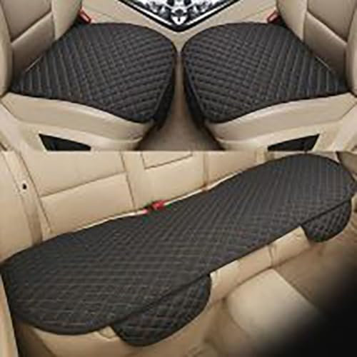PGYREUGQ Auto Sitzkissen Leinen für Jaguar XK (X150) 2010-2014, Atmungsaktiv Komfort Autositzkissen Autositzschutz,A/Black-Gold