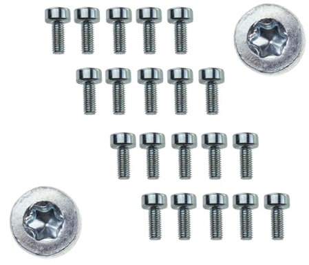 WYPOZMD Ersatzteile 20 Stück T27 M5x12 Spline-Schraube passend for Stihl Oleo-Mac for Dolmar for Makita Kettensäge Freischneider Gebläse Kantenschneider Heckenschere Scheibenschneider Zubehör