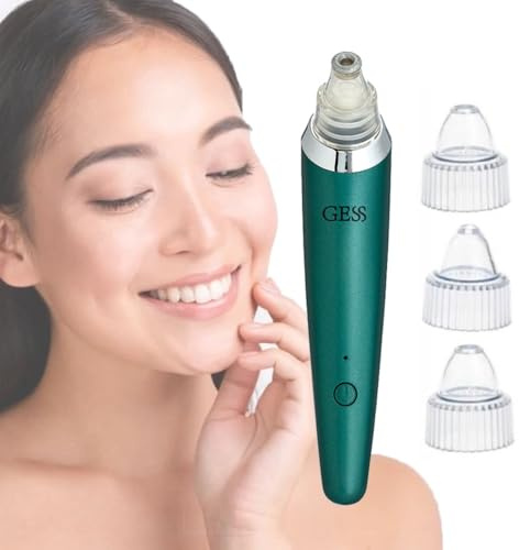 GESS Pore Cleansing and Blackhead Removal, Exfoliating Dead Skin Cells and Smoothing Skin Replaceable Nozzles: 4 Pieces