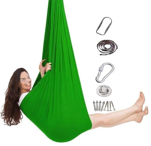 Sinnes-Schaukel für den Innen- und Außenbereich, Aerial-Yoga-Hängematten-Set mit komplettem Zubehör