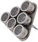 Kingmate 6 Gewürzregal Gewürzdosen Set Edelstahl Glas Magnetisch Gewürz Spice Box Magnet Gewürzstreuer, Gewürzdosen mit Aromadeckel, Gewürzregal magnetisch Edelstahl Gewürzgläser