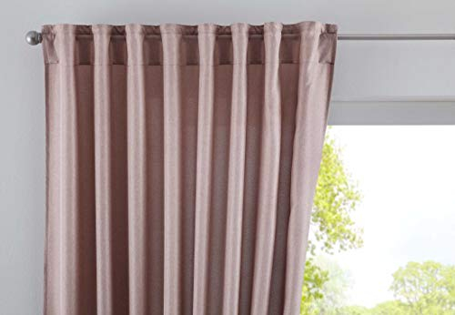 Vorhang Verdeckte Schlaufen Cationic »JENA« HxB 250x140 cm Taupe Blickdicht Leinen Optik Gardine Meliert Gardinenband mit Raffhalter, 2019037