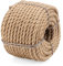 KEILEOHO Corde de jute naturelle torsadée de 30 m x 10 mm, corde de jute épaisse pour travaux manuels, griffoirs, ficelle de bagages