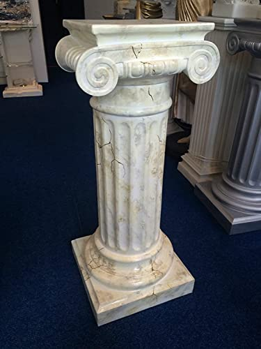 Säule Mäander Style Beistelltisch Dekosäule 100cm Griechische Antik Retro Rokoko Säule Barock Blumenständer Podest Handbemalt