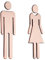GORGECRAFT Restroom Identification Signs Self-Adhesive Men's and Women's Toilet Signs Bronze Washroom Door Signs Plastic Wall Stickers Signage for Hotel Office Shopping Center Parking Lots Restaurant