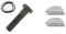 VIS DE LAME TONDEUSE 9.5MM 3/8 24UNF AVEC RONDELLE FREIN POUR HONDA CASTELGARDEN AYP NOMA STIGA SNAPPER (32mm) & 2x clavette demi lune pour support de lame tondeuse butee bague motoculture tracteur