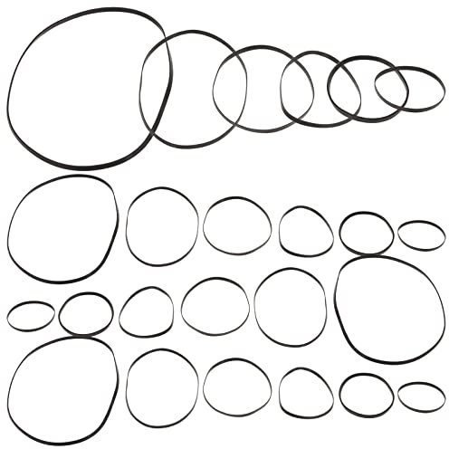 MAGICLULU Kassette Flacher Gummiriemen 50 Stück Gummiriemen Für Recorder Kassettenbandmaschine Gummiriemen 40–135 Mm Länge Antriebsriemen Für Kassettenrekorder Spieler