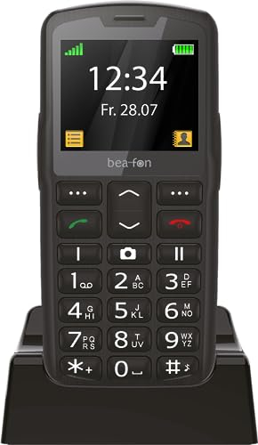 Beafon, SL260, Silverline, Tastentelefon, Seniorenhandy mit SOS Notruftaste, Hörgerätekompatibel, M4/T4, Lichtsignal, Display 2,2 (5,58Zoll), schwarz