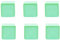 Blocchi di dadi vergini a 6 facce da 30 mm Blocchi per dadi fai da te in plastica (verde)