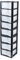Neat. 8 Plastic Storage Drawers Unit with See-Through Drawers, Compact Vertical Design – Durable Plastic, Ideal for Organizing Office Crafts, and Household Items, 160cm x L39cm x W39cm - Black/Clear