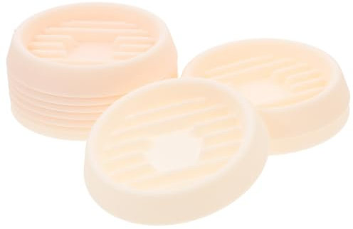 HANABASS Soucoupes pour Pots De Fleurs en Plastique Beige s pour Intérieur Et Extérieur, Lot de 10 Plateaux Récupérateurs d'eau Drainage, Petits Plateaux D'égouttage pour Plantes