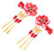 VICASKY Épingle à cheveux en fleur de cerisier rouge - Design japonais - Accessoire de cheveux kimono