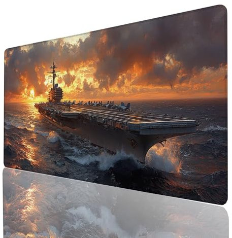 Tapis de Souris Crépuscule Tapis de Souris xxL 50x25x0.3cm, Sous-Main Bureau porte-avions avec Base en Caoutchouc Antidérapant et Imperméable, Améliorez Précision et Vitesse, pour Deco Bureau GYL-8512