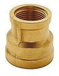 MANICOTTO RIDOTTO OTTONE GIALLO F.F FEMMINA 2X1 1/2 GIUNTO TUBO GIUNZIONE