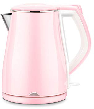 Bollitore Elettrico Spegnimento Automatico per Uso Domestico Grande capacità 24 Ore Isolamento 1500W Isolamento antiscottatura Acciaio Inossidabile Integrato 1.8L Rosa
