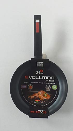 Zanetti - Evolution Padella Induzione con fondo antiaderente, per tutti i piani cottura, Diametro 26 cm, colore Nero