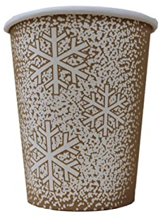 PGV Pappbecher Trinkbecher Weihnachten Schneeflocke 200 ml - verschiedene Mengen (1000 Stück)