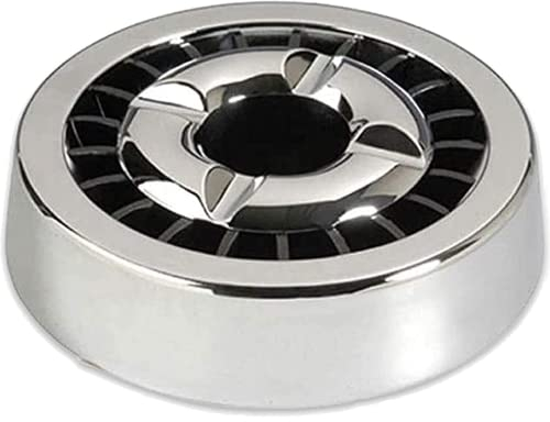 Longbow Windaschenbecher Rund Aschenbecher Ascher Gluttöter Tabak Ashtray Outdoor Indoor (Silber)