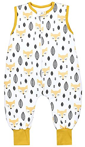 TupTam Baby Ganzjahresschlafsack mit Füßen - 2,5 TOG - OEKO-TEX - Unisex, Farbe: Füchse Orange, Größe: 116-122