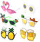 Hawaiian Tropical Party Brille Set,Lustiges Sonnenbrillen Set 6 Paar,Neuheit Partybrille,Luau Beach Party Kostüm Dekoration,Brillen Neuheit Party Photo Booth für Kinder Erwachsene