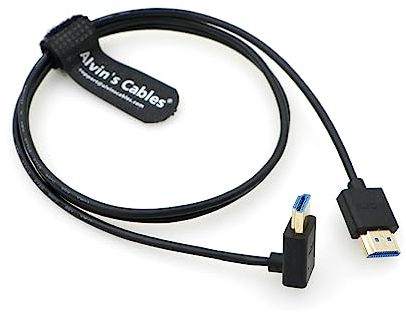 Alvin's Cables 8K 2.1 HDMI-Kabel High Speed für Atomos Ninja V Monitor, gerade auf abwärts abgewinkelt, HDMI-Kabel für Z CAM E2, Sony FS5| FS7| A7S3 Kameras 100,1 cm, 1 m