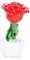 Ornements Bouquets de Fleurs de Mariage Figurine de Fleur de Cristal Fausses Roses décor Figurine en Cristal Cadeau de Figurine Rose en Cristal des Roses Statue Accessoires