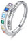 Twoowl Chakra Ring 925er Sterlingsilber Verstellbar Glaube Hoffnung Liebe Ring Yoga Schmuck Heilungsgeschenke für Frauen Mädchen Geburtstag