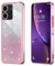BEEJTUNY Case for Xiaomi Redmi 13C 4G/ Xiaomi Poco C65, Transparent Protective Cover with Gradient Glitter, Soft and Beautiful Bumper Shell, Stylish Shockproof Cover. Pink