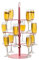 QCBF Cocktail Tree Stand, Wine Glass Display For Drinks, 3 Tier - 12 Holders Champagne Tower Stand For Champagne, Cocktails, Martini, Margarita Cups at Weddings, Bridal Shower (Pink)