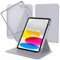 CACOE Cover Custodia Compatibile con iPad 10a Generazione 10.9 Pollici 2022 (A2696 /A2757 /A2777) con Portapenne, Protezione con Rotazione a 360 Gradi Supporto Cover Chiaro Retro, Grigio Chiaro