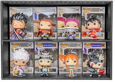 Funko Pop Regal, Aufbewahrung, Display, für bis zu 16 Figuren, schwarz