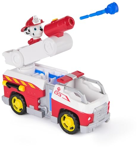 Paw Patrol Fire Rescue: Marshall Rescue Fire Engine with Action Figure and Projectile Launcher and Toy Truck, Kids Toys for Boys and Girls Ages 3 and Up