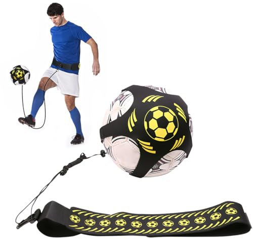 AVRUYPI Fußball Kick Trainer Solo Fussball Trainingszubehör Kinder, für Fußballtraining Fußball Kick Trainer Solo Fußball Trainer mit Neopren Gürtel für Kinder