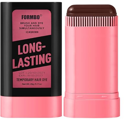 Hair Color Comb Long-Lasting Root Touch Up, Temporary Hair Dye Instant Gray Hair Cover for Men & Women, Smudge-Proof & Easy Clean Hair Color Kit Brown