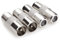 Nanyi Coupleur d'antenne TV coaxial femelle vers mâle - Plaqué nickel. M-F Lot de 4