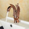 Art Swan Mixer Taps Black/Silver/Gold/Rose Gold/Vintage Copper Bathroom Faucet Washbasin Cold and Hot Water-Tap Basin Faucets
