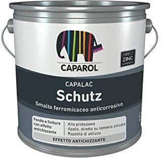 Caparol - capalac schutz - smalto ferromicaceo ad effetto antichizzante 750ml - vari colori - 14-antracite-grana-grossa